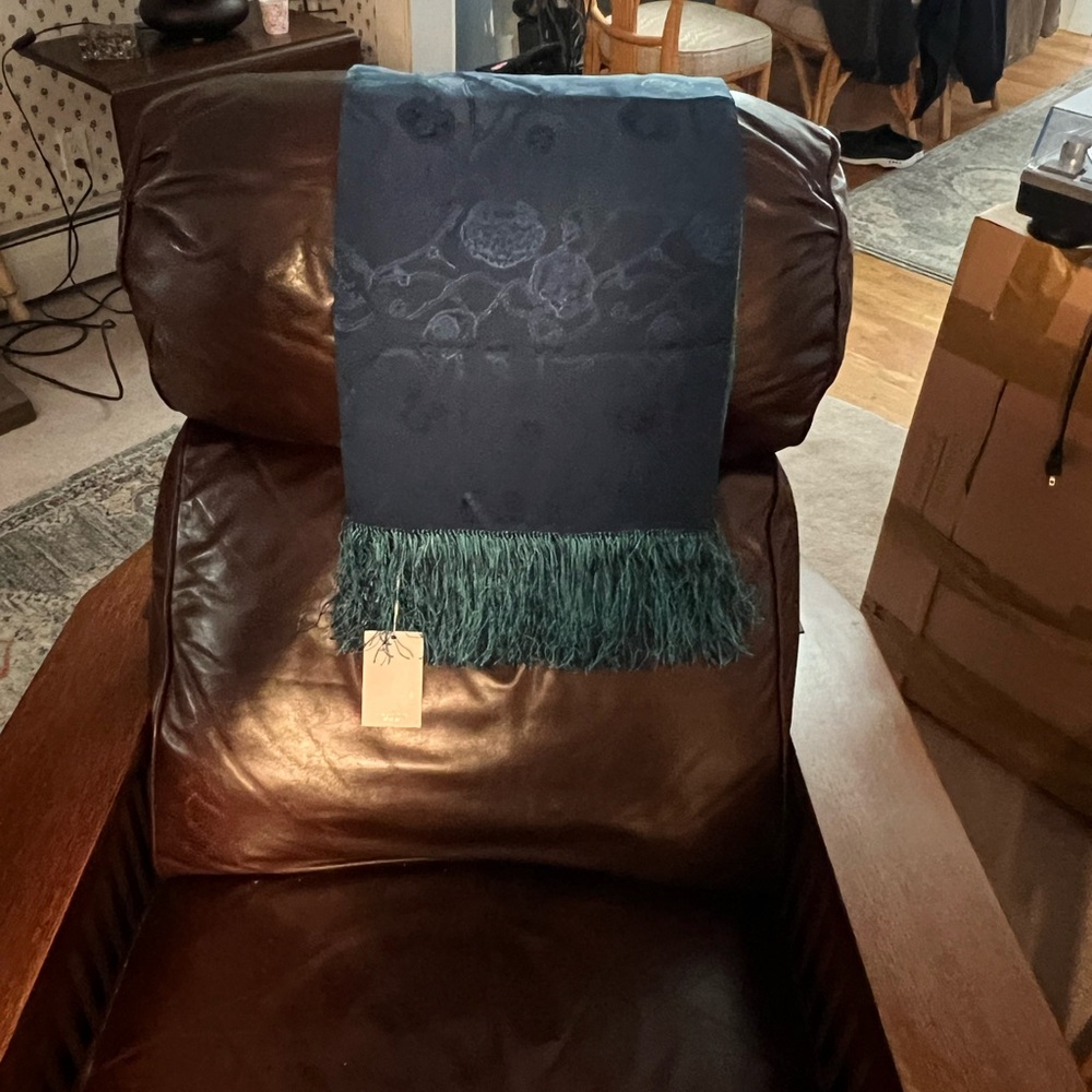 Anthropologie Blue Floral Scarf